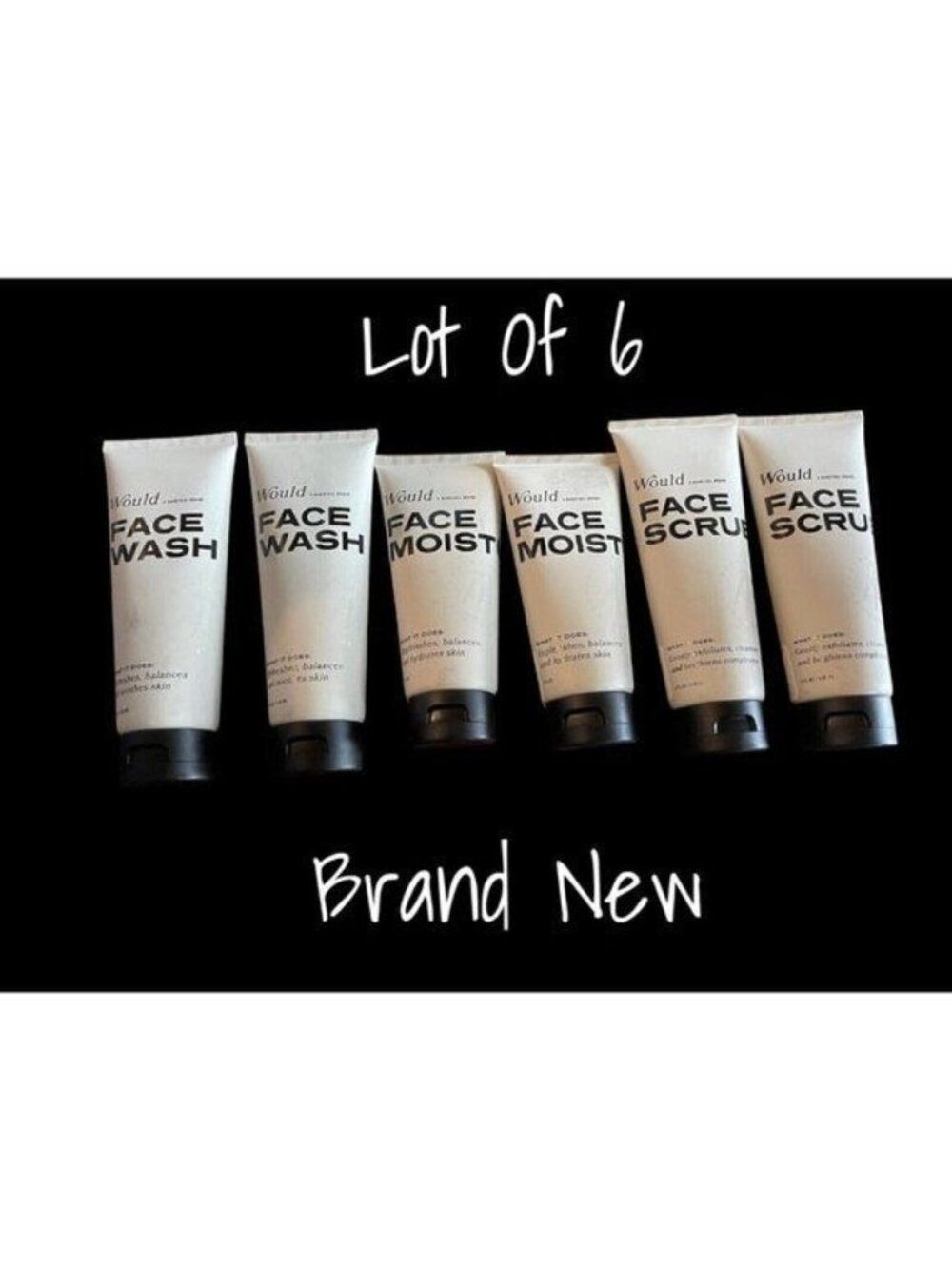 Would by Barstool Sports Men's Face Wash Moisturizer Scrub X 6 Sealed Lot